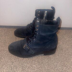 All Saints Donita Suede Boots, Blue, Women Size 40(10)